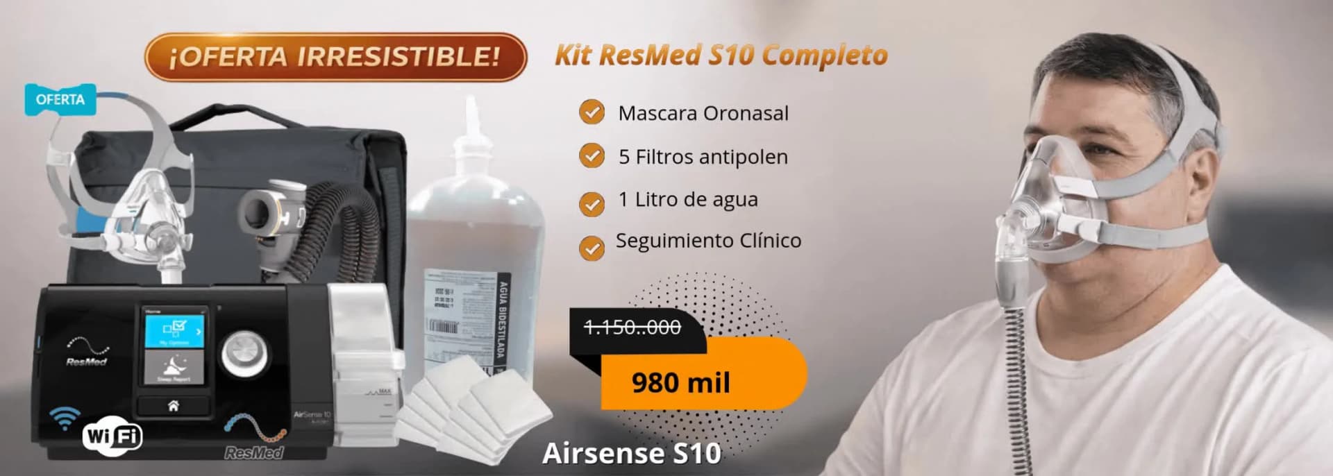 CPAP ResMed AirSense 10 — Somnozzz Chile, tratamiento apnea del sueño