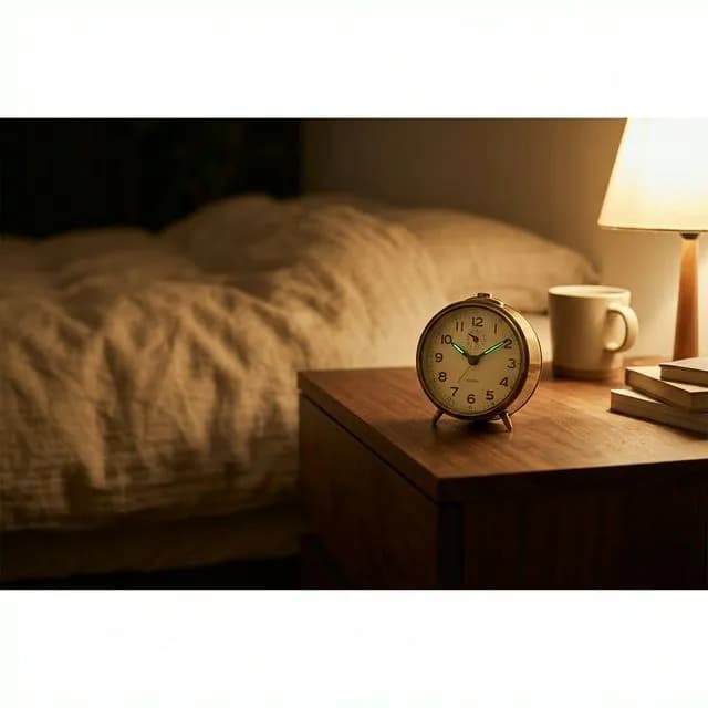 Reloj despertador controlando horarios de la correcta higiene mental