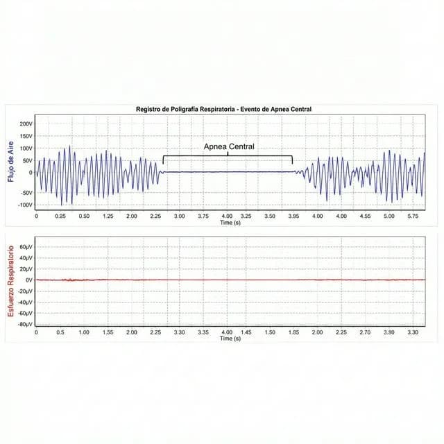 Gráfico de señal de apnea central